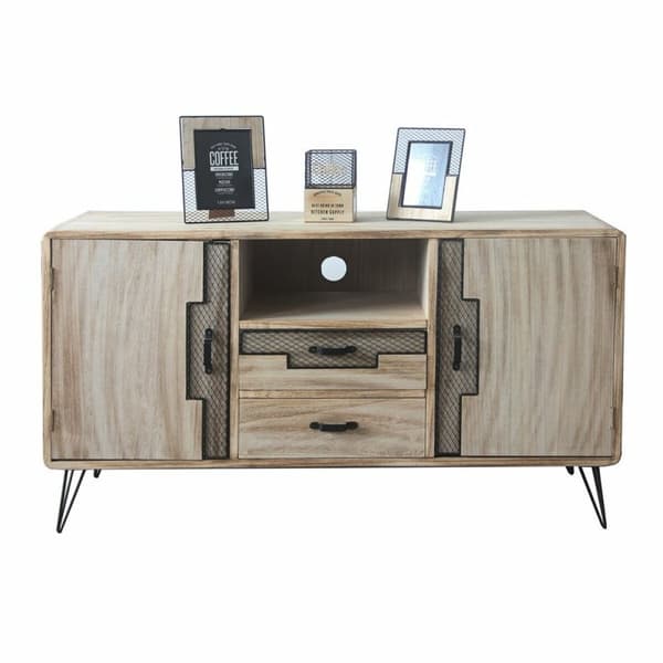 Skænk DKD Home Decor Metal Paulonia træ (120 x 41 x 65 cm)