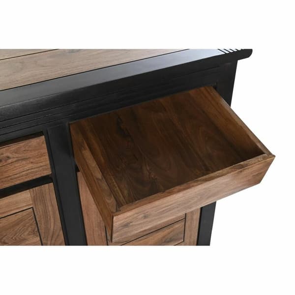 Skænk DKD Home Decor Sort Natur Akacie