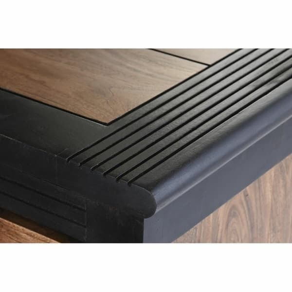 Skænk DKD Home Decor Sort Natur Akacie