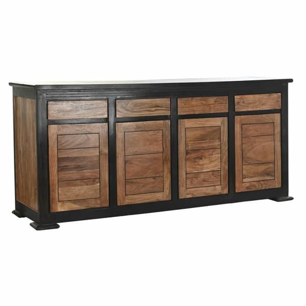 Skænk DKD Home Decor Sort Natur Akacie