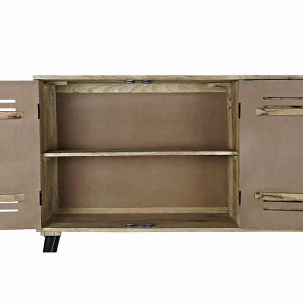 Skænk DKD Home Decor Sort Metal Mangotræ (140 x 40 x 93 cm)