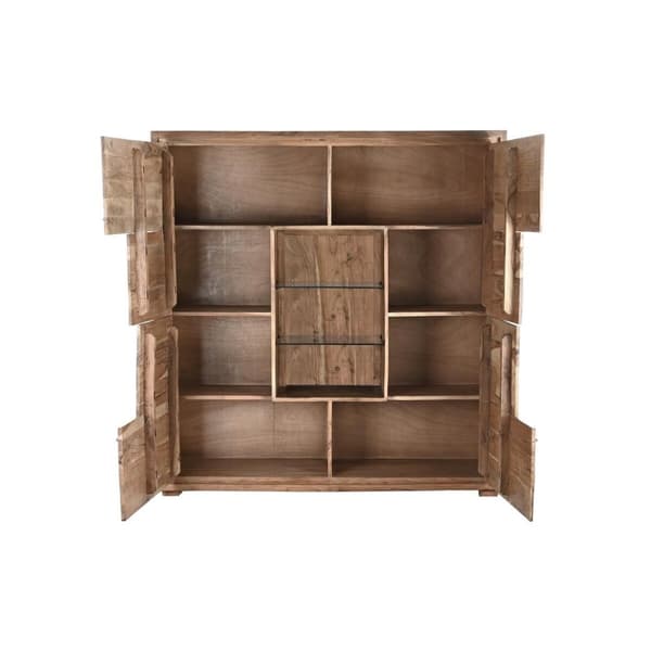 Skab DKD Home Decor 145 x 40 x 153 cm Krystal Brun Akacie