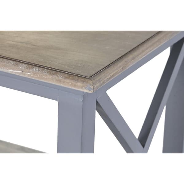 Skænk DKD Home Decor 132 x 40 x 84.5 cm 132 x 40 x 84,5 cm Natur Grå Paulonia træ Træ MDF