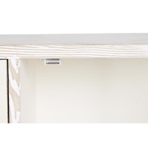 Skænk DKD Home Decor Gran Bomuld Hvid (120 x 35 x 80 cm)
