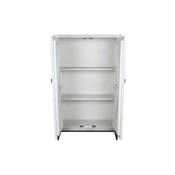 Skab DKD Home Decor Grå Hvid Mangotræ (90 x 38 x 150 cm)