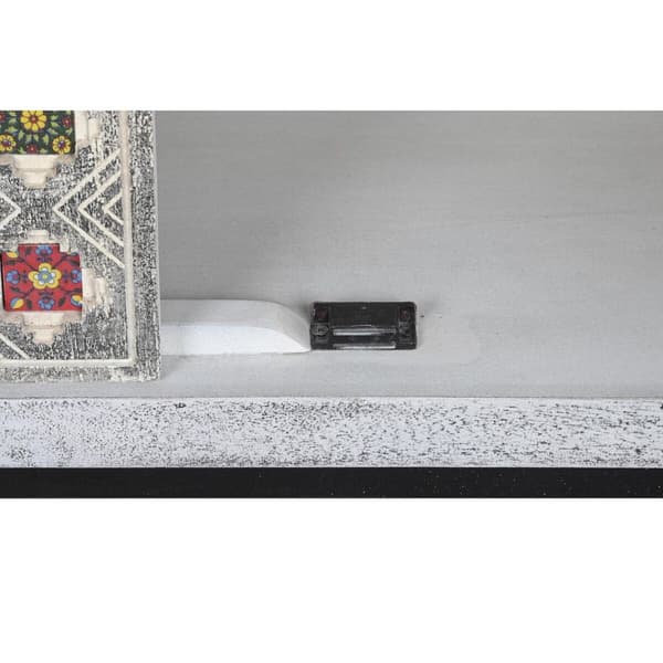 Skab DKD Home Decor Grå Hvid Mangotræ (90 x 38 x 150 cm)