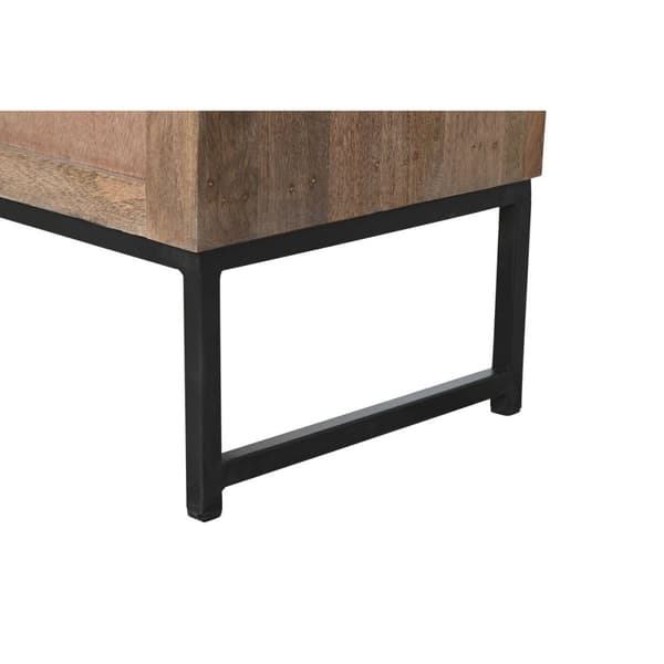 Skab Home ESPRIT Brun Sort Sølvfarvet 90 x 38 x 170 cm
