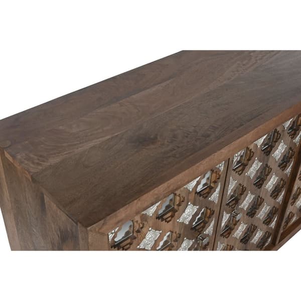 Skænk Home ESPRIT Brun Sort Sølvfarvet 150 x 38 x 80 cm
