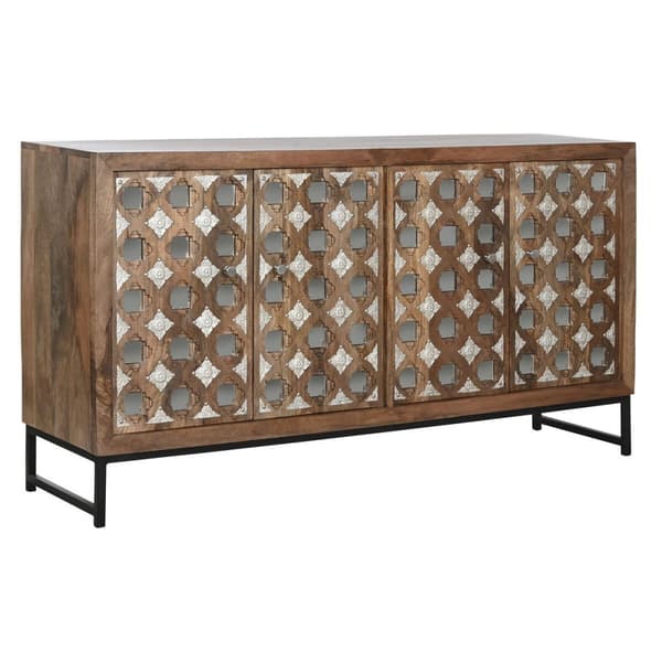 Skænk Home ESPRIT Brun Sort Sølvfarvet 150 x 38 x 80 cm