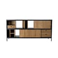 Miniatyrbilde 6 av 6: Sidebord DKD Home Decor Alvin Svart Naturell Jern Fresno 160 x 40 x 75 cm