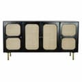 Miniatyrbilde 7 av 8: Sidebord DKD Home Decor Svart Gyllen Naturell Rotting Treverk av mangotre 150 x 40 x 78 cm