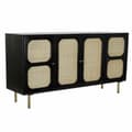Miniatyrbilde 1 av 8: Sidebord DKD Home Decor Svart Gyllen Naturell Rotting Treverk av mangotre 150 x 40 x 78 cm