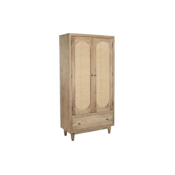 Skap DKD Home Decor Brun Naturell Treverk av mangotre 90 x 40 x 180 cm