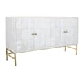 Miniatyrbilde 1 av 9: Sidebord DKD Home Decor Rombe Hvit Messing Treverk av mangotre (157 x 43 x 84 cm)