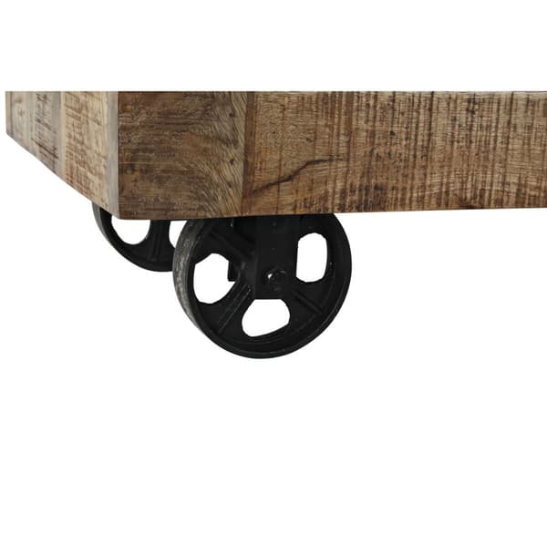 Sidebord DKD Home Decor Svart Grå Metall Mørkebrunt Treverk av mangotre (150 x 43 x 90 cm)