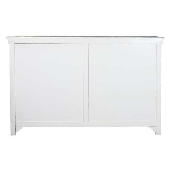 Sidebord DKD Home Decor 165 x 45,7 x 105,4 cm Krystall Grå Hvit Mørkebrunt Treverk av mangotre