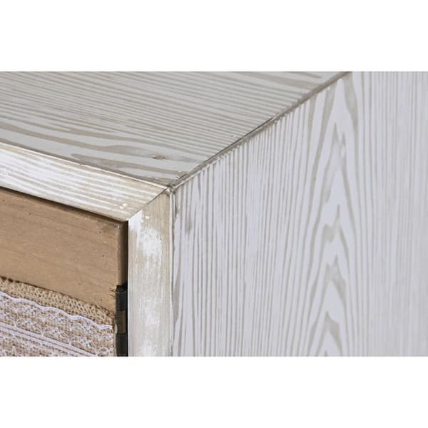 Sidebord DKD Home Decor Gran Bomull Hvit (120 x 35 x 80 cm)