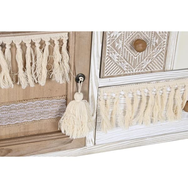 Sidebord DKD Home Decor Gran Bomull Hvit (120 x 35 x 80 cm)