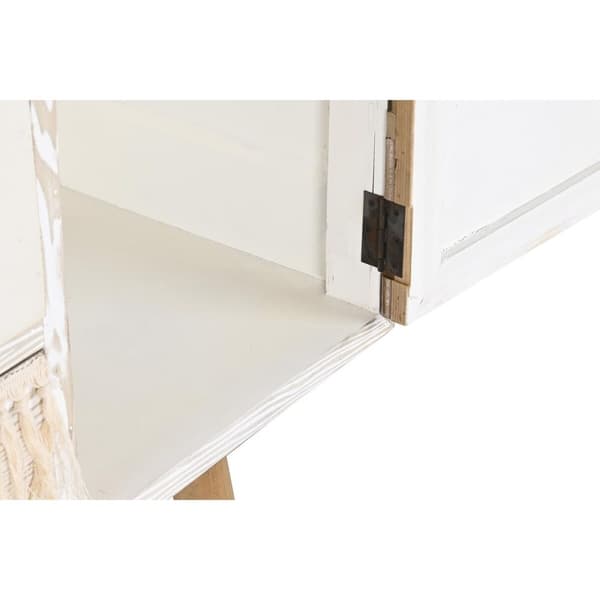 Sidebord DKD Home Decor Gran Bomull Hvit (120 x 35 x 80 cm)