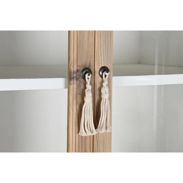 Skap DKD Home Decor Hvit Naturell Krystall Gran 86 x 40 x 180 cm 80 x 42 x 180 cm