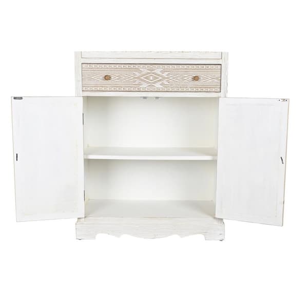 Skap DKD Home Decor Hvit Naturell Krystall Gran 86 x 40 x 180 cm 80 x 42 x 180 cm