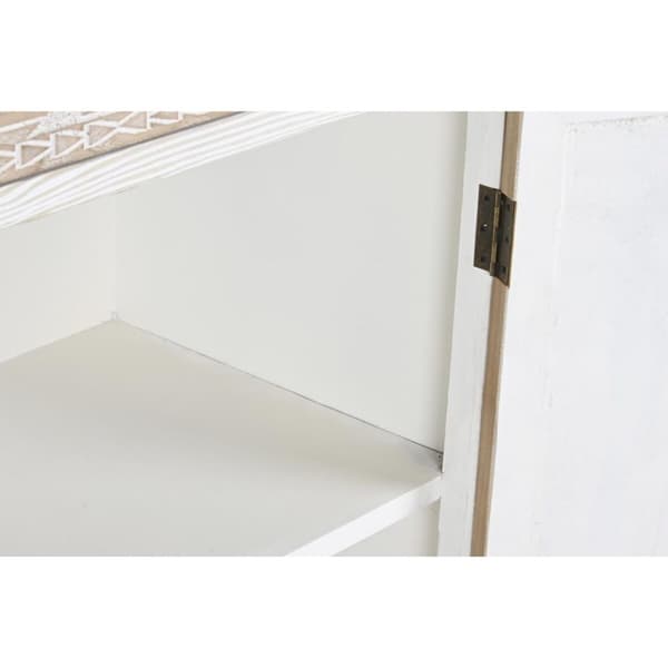 Skap DKD Home Decor Hvit Naturell Krystall Gran 86 x 40 x 180 cm 80 x 42 x 180 cm