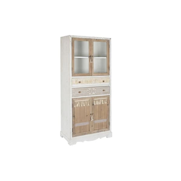 Skap DKD Home Decor Hvit Naturell Krystall Gran 86 x 40 x 180 cm 80 x 42 x 180 cm