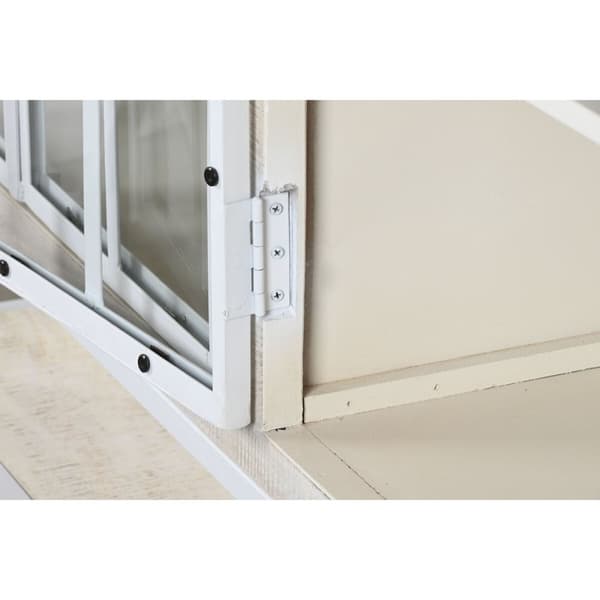 Sidebord DKD Home Decor 170 x 45 x 100 cm Metall Hvit Treverk av mangotre