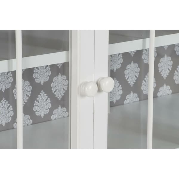 Sidebord DKD Home Decor Hvit Krystall Gran 142,5 x 40,5 x 101,5 cm