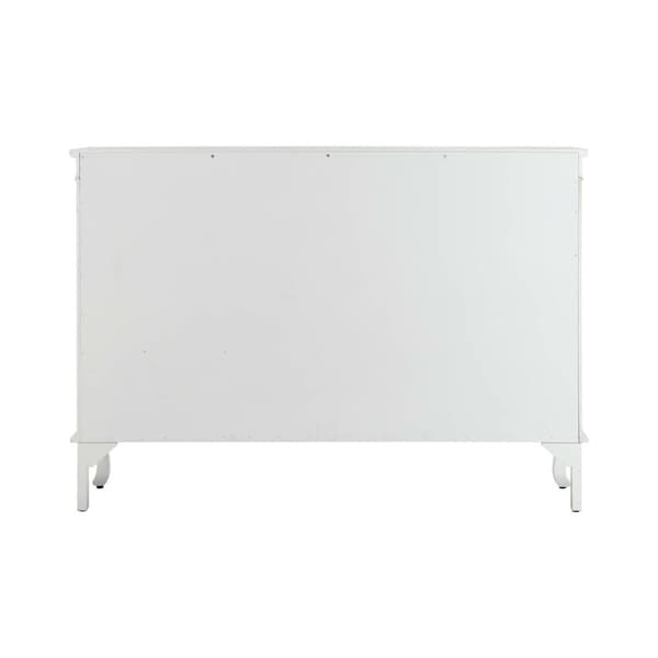 Sidebord DKD Home Decor Hvit Krystall Gran 142,5 x 40,5 x 101,5 cm