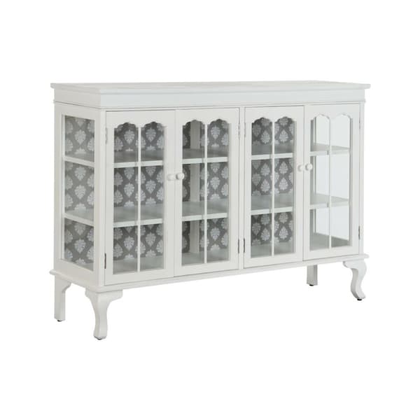 Sidebord DKD Home Decor Hvit Krystall Gran 142,5 x 40,5 x 101,5 cm