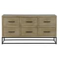 Miniatyrbilde 6 av 7: Sidebord DKD Home Decor Svart Naturell Metall Tre MDF 120 x 40 x 64 cm