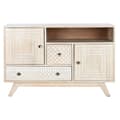 Miniatyrbilde 6 av 10: Sidebord DKD Home Decor Hvit Naturell Treverk av mangotre 115 x 42 x 75 cm