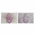 Pikkukuva 1 / 3: Avainkaappi DKD Home Decor Beige Harmaa Kangas Puu MDF 2 osaa 46,5 x 6 x 31,5 cm