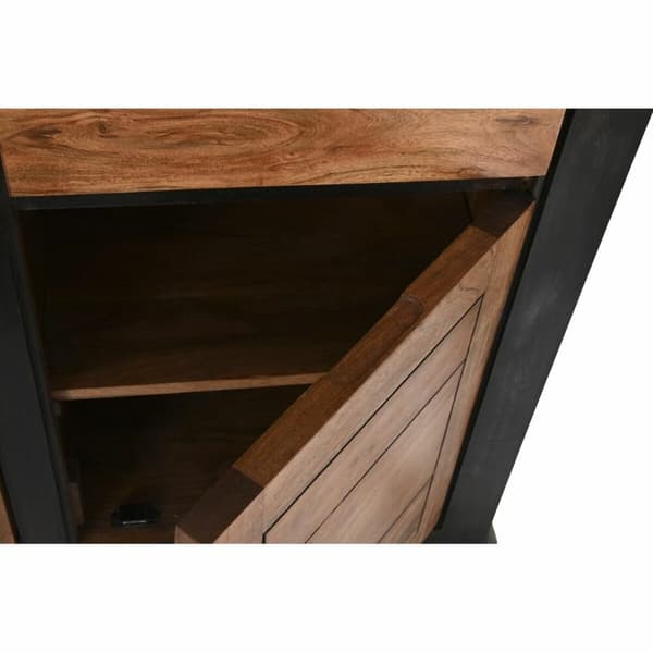 Sivupöytä DKD Home Decor Musta Luonnollinen Akaasia