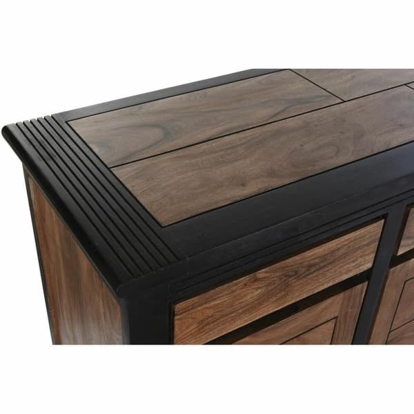 Sivupöytä DKD Home Decor Musta Luonnollinen Akaasia