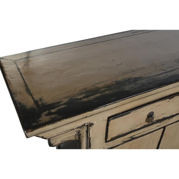 Sivupöytä DKD Home Decor Jalava Valkoinen Kerma Tummanruskea 176 x 42 x 83 cm