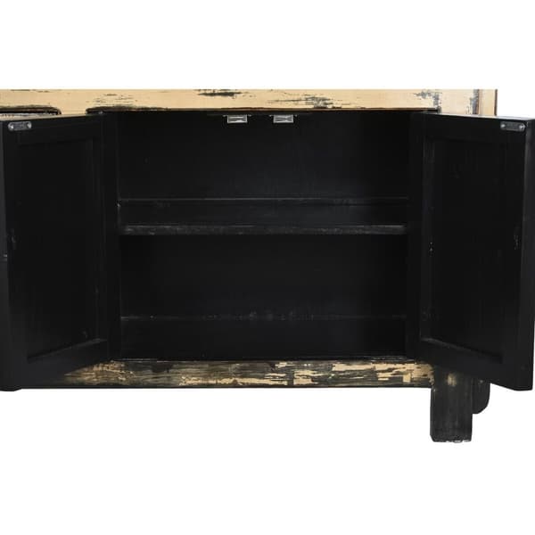 Sivupöytä DKD Home Decor Jalava Valkoinen Kerma Tummanruskea 176 x 42 x 83 cm