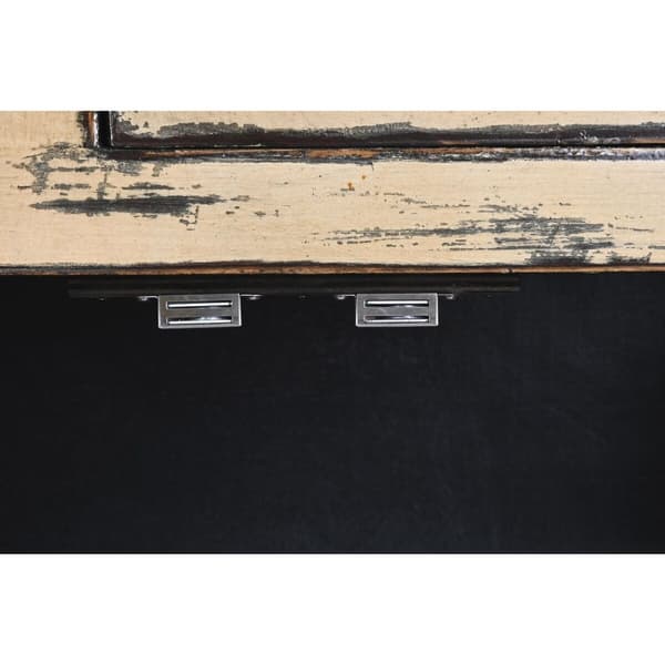 Sivupöytä DKD Home Decor Jalava Valkoinen Kerma Tummanruskea 176 x 42 x 83 cm