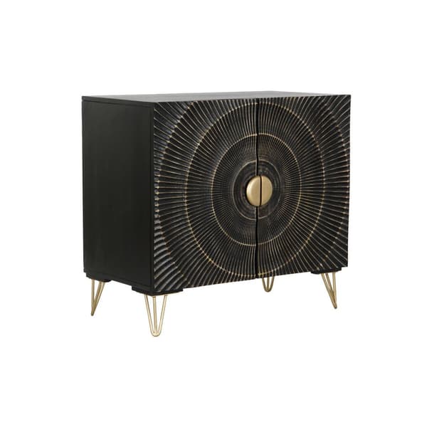 Sivupöytä DKD Home Decor Musta Kullattu 81 x 45 x 75 cm