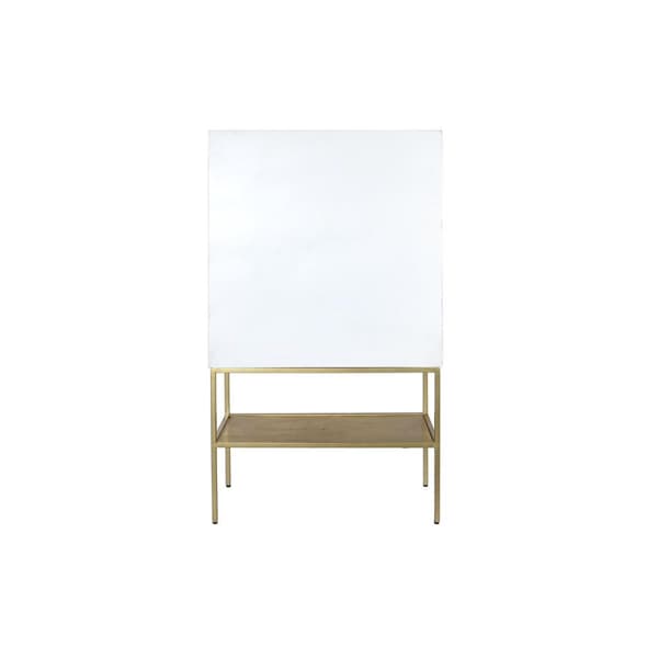 Sivupöytä DKD Home Decor Kullattu Metalli Valkoinen Mangopuu (91 x 44 x 152 cm)
