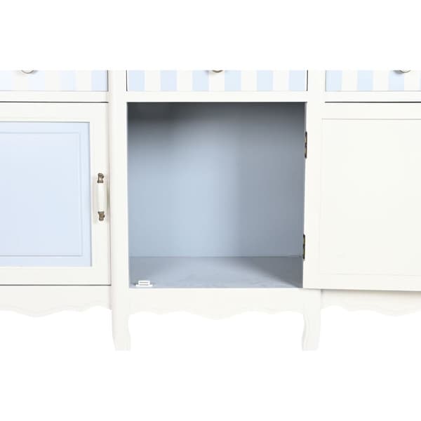 Sivupöytä DKD Home Decor Valkoinen Taivaansininen (140 x 45 x 90 cm)