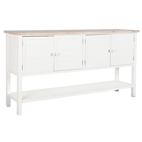 Sivupöytä DKD Home Decor Valkoinen Kuusi Puu MDF 160 x 40 x 86 cm