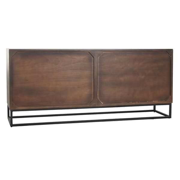 Sivupöytä DKD Home Decor 177 x 38 x 75 cm Tummanruskea Puu