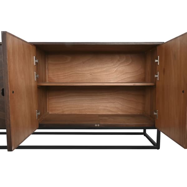 Sivupöytä DKD Home Decor 177 x 38 x 75 cm Tummanruskea Puu