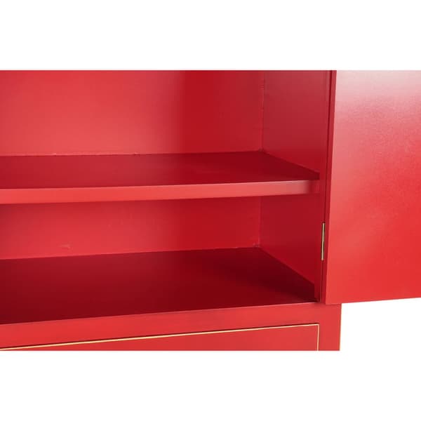 Kaappi DKD Home Decor 85,5 x 50,5 x 186,2 cm Kuusi Punainen Puu MDF