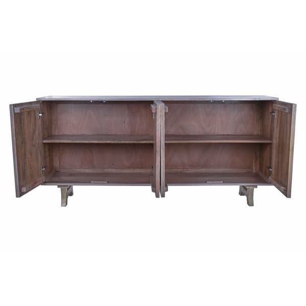 Sivupöytä DKD Home Decor Valkoinen Mangopuu 186 x 45,7 x 86 cm