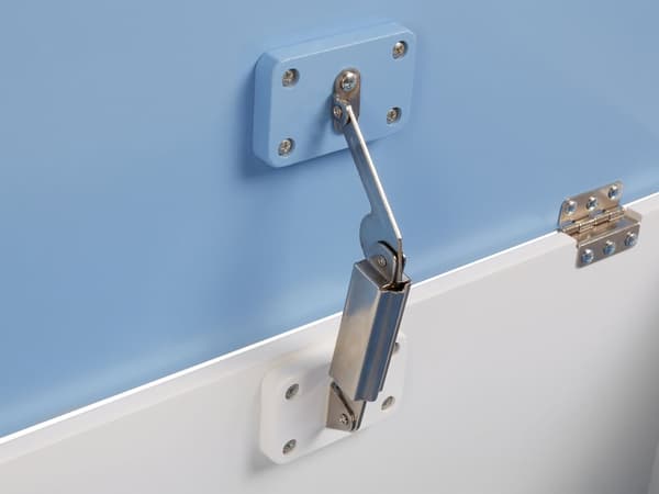 Förvaringsskåp Låda Blå MDF Gummiträben med Lock Hylla för Barnrum Modern Stil