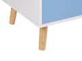 Miniatyrbild 9 av 10: Förvaringsskåp Låda Blå MDF Gummiträben med Lock Hylla för Barnrum Modern Stil
