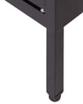 Miniatyrbilde 11 av 11: LED-skjenk med 3 dører Svart stål herdet glass Justerbare hyller Benkapper Stue Møbler Moderne design